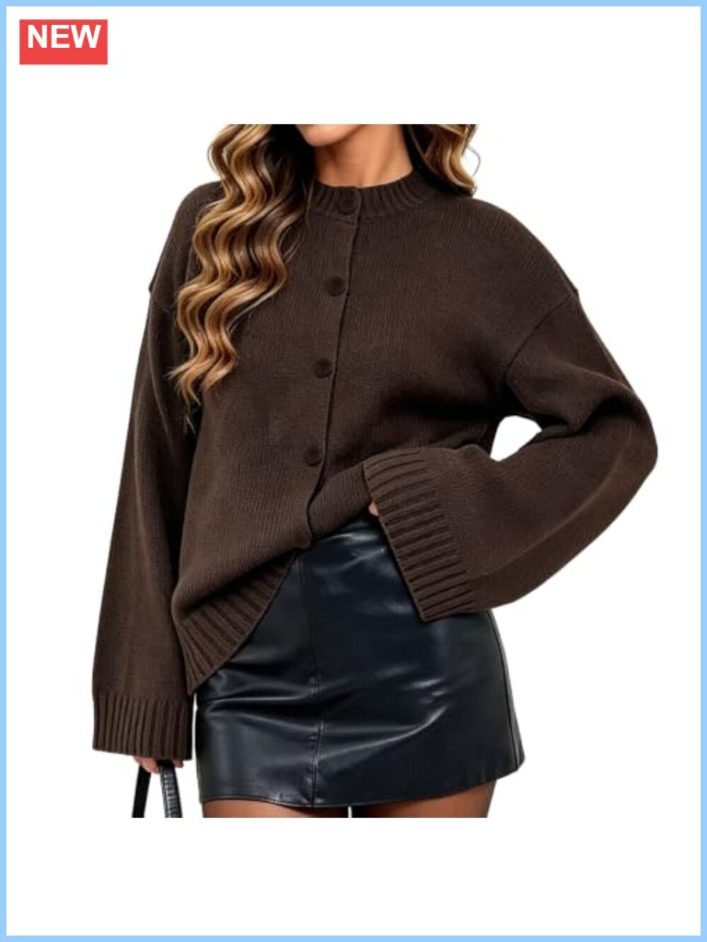 Women's Button Up Knit Cardigan Long Sleeve Fall Winter Sweater